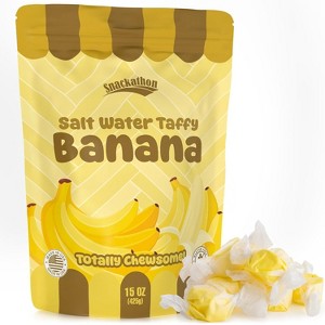 Snackathon Salt Water Taffy Single Flavor, Banana, 15 Ounce - 1 of 4