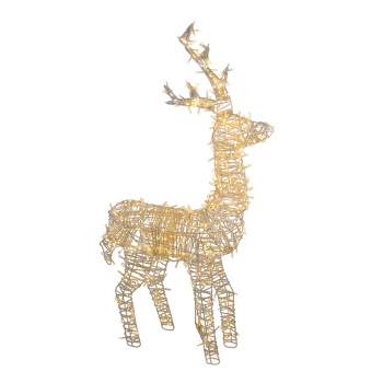 Northlight 48" Pre-Lit White LED Upright Standing Reindeer Christmas Outdoor Decoration