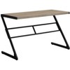 Vynxaria Modern 48-inch Brown Desk with Black Metal Accents Laminate Surface for Efficient Laptop Work - 3 of 4