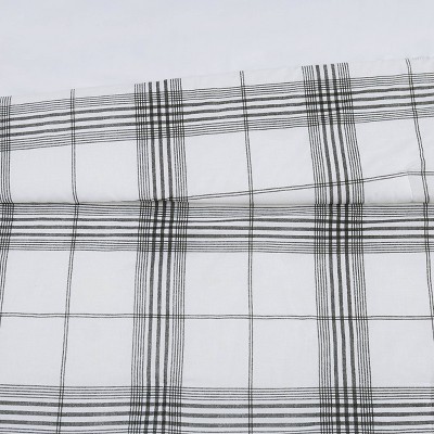 Black and White Cotton Plaid Full Quilt Set