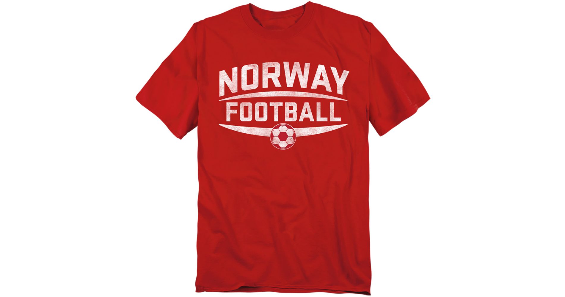 Men's Norway International Futbol Country Vintage Soccer Ball T-Shirt