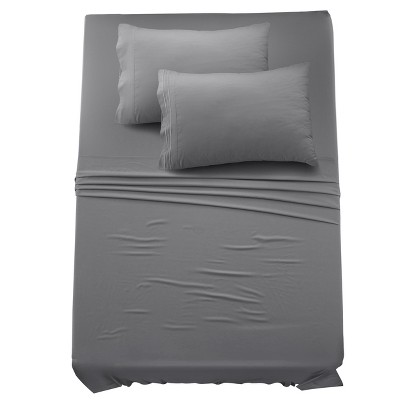 6 Piece Bed Sheet Set Ultra Soft Brushed Microfiber Solid Sheets with Pillow Cases - Lux Decor Collection