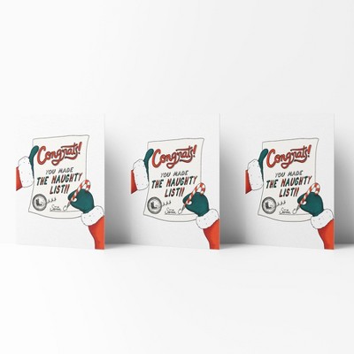 Holiday Winter Card Pack (3ct) The Naughty List by Ramus & Co