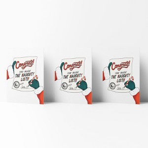 Holiday Winter Card Pack (3ct) The Naughty List by Ramus & Co - 1 of 4