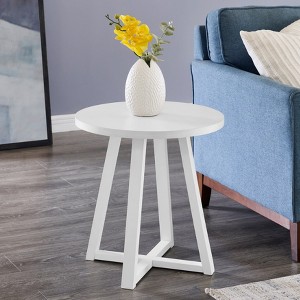 Roundhill Furniture Modern Harmony Wood Oval End Table - 1 of 4