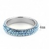 Slickblue Women’s Polished Stainless Steel Ring, Crystal Rhinestone Pave Design, Color Options, Sizes 5-10 - 3 of 4