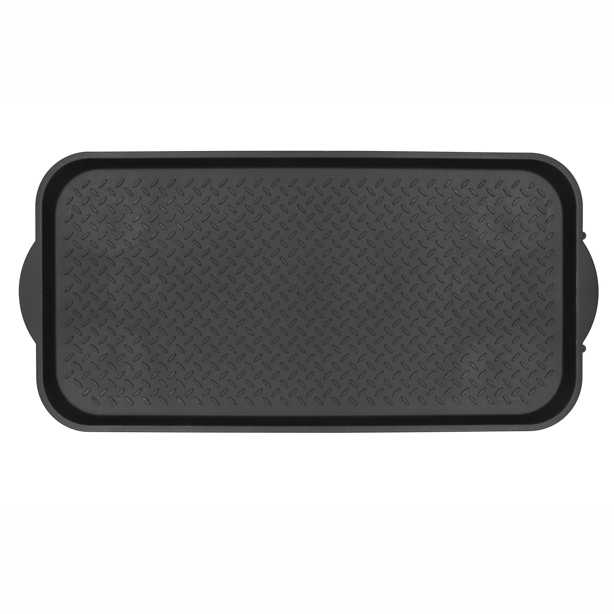 Mohawk 1'7"x3'3" Black Boot Tray Black: Waterproof Shoe Mat Tray, Indoor/Outdoor, Polypropylene, Flat Pile