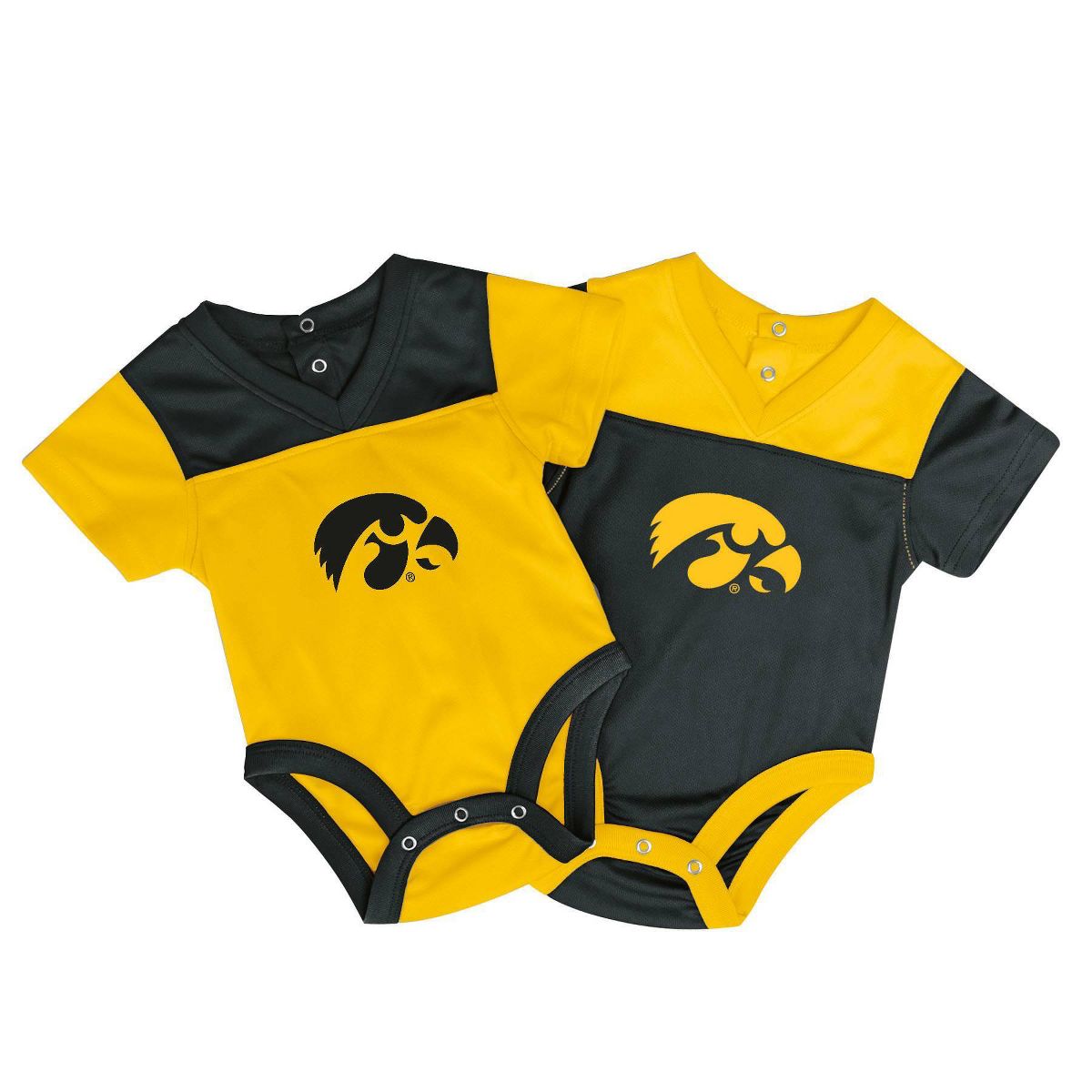 NCAA Iowa Hawkeyes Newborn 2pk Jersey Bodysuit