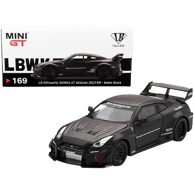 Nissan 35GT-RR Ver. 1 LB-Silhouette WORKS GT (RHD) Matt Black and Carbon 1/64 Diecast Model Car by True Scale Miniatures