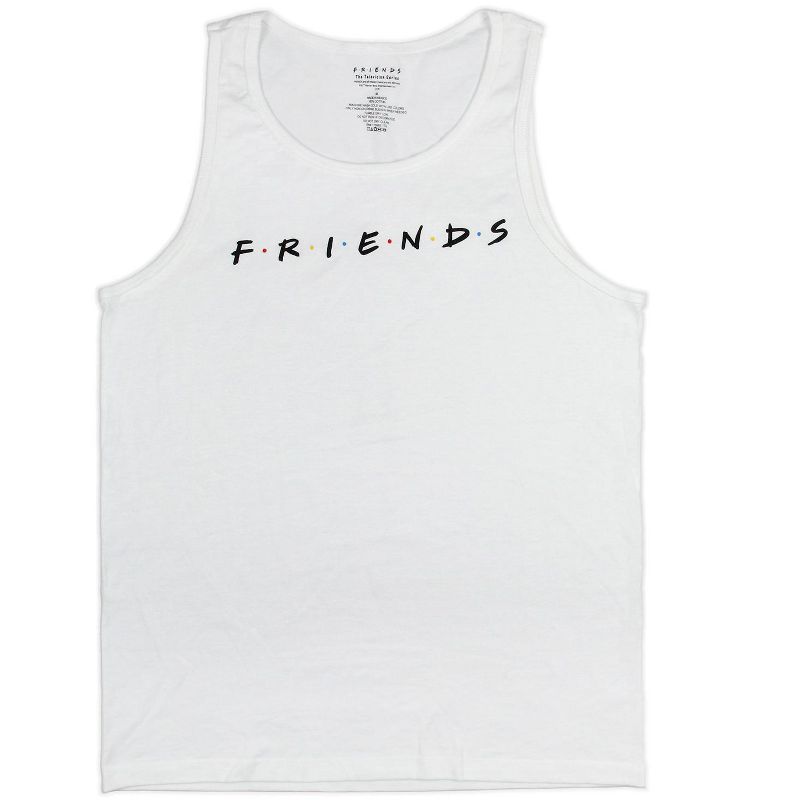 Friends Sitcom TV Series Adult Men's Show Title Logo Tank Top Shirt, 1 of 3
