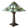 Chloe Lighting GENESIS Victorian 2 Light Antique Dark Bronze Table Lamp 17 Shade - 2 of 4