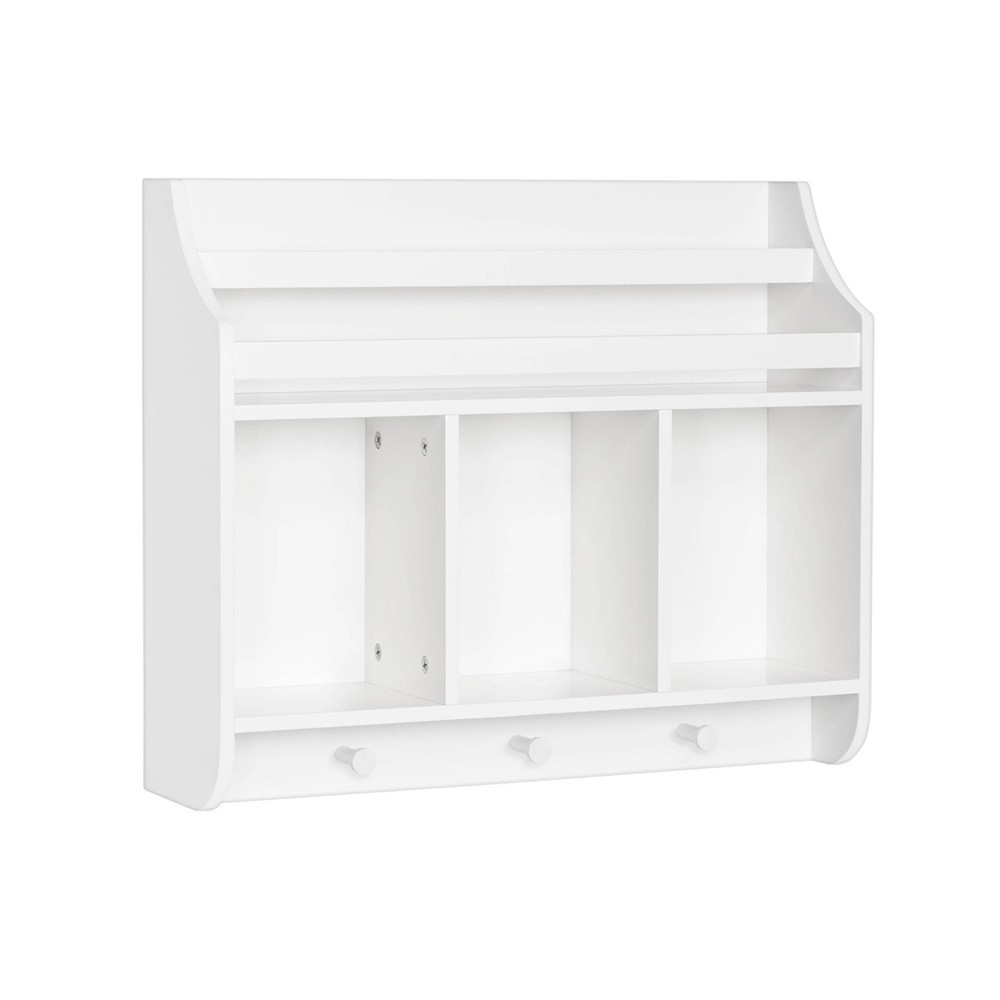 Photos - Wall Shelf Kids' Book Nook  with Cubbies and Book Rack White - RiverRidge H