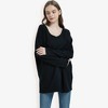Anna-Kaci Women's Oversized V-Neck Fleece Tunic Sweater Long Sleeve Cozy Top - 2 of 4