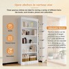 Sapphtopaz Tall Wood Bookcase with Adjustable Storage Shelves, Space Saving Display Home Decor Bookshelves, Storage Organizer for Small Spaces, Office - 2 of 4