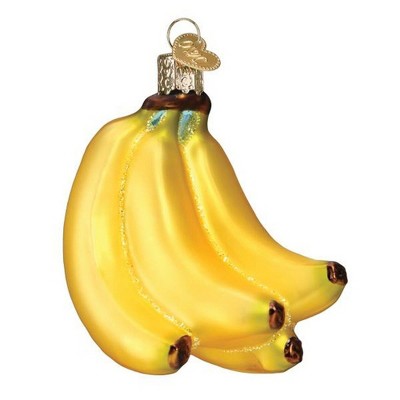 Old World Christmas Blown Glass Ornament for Christmas Tree, Bunch of Bananas