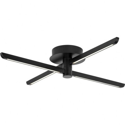 Pivot Matte Black 25" LED Flush Mount Ceiling Light