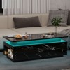 LED Coffee Table with Storage, Black Coffee Table with Wireless Charging and Speaker - 4 of 4