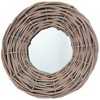 Mirror Natural Rattan Wicker 5.9 in Diameter Wall mounting - 2 of 4