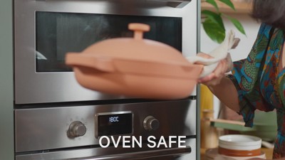 10.5-Inch Steam Ceramic Nonstick Versatile Frying Pan with Wooden Handle