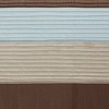 Sapphtopaz Faux Silk Dupioni Shower Curtain with Pintuck Detailing, 72x72" Colorblock Design Shower Curtain for Bathroom with Light Sheen - 3 of 4