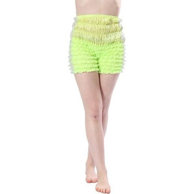 Malco Modes Women’s Ruffled Pettipants – Sexy Lace Bloomers for Costumes, Dance, and Festival Wear- Apple Green