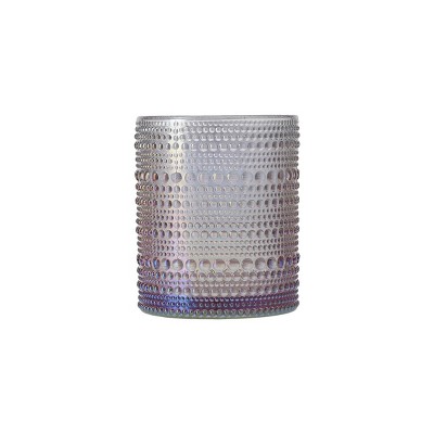 10oz Vintage Beaded Glass Short Tumbler