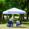 Z-Shade 10 x 10 Foot Push Button Angled Leg Instant Shade Outdoor Canopy Tent Portable Shelter with Steel Frame and Storage Bag, White - image 2 of 4