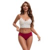 INSPIRE CHIC Women's Mid-Waisted Lace Full Coverage Briefs HI-Cut Period Leak Proof Ladies Underpants - 4 of 4