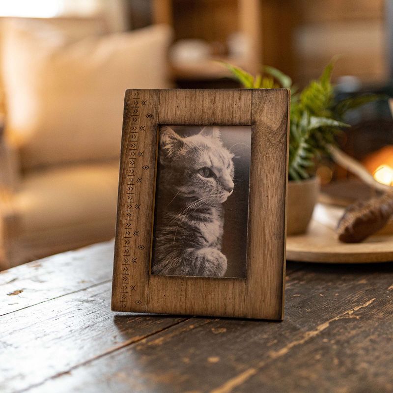 4x6 Inch Rustic Southwest Picture Frame Wood, MDF & Glass by Foreside Home & Garden, 3 of 9