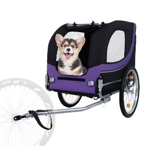 Lyngins All-Terrain 66LBS Pet Bike Trailer, Large Foldable Dog Stroller with Weatherproof Oxford Fabric, Pet Carrier with Steel Frame for Cycling - 1 of 4