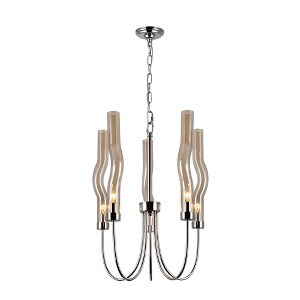 CWI Lighting Meduse 5 Light Chandelier With Polished Nickel Finish - 1 of 4