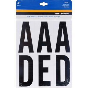 Hillman 3 in. Reflective Black Vinyl Self-Adhesive Letter Set A-Z 52 pc (Case of 6) - 1 of 1