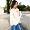 Anna-Kaci Women's Cable Knit Sweater with Bell Sleeves - 3 of 4