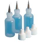 Jacquard Plastic Dispenser Bottle Set with Steel Tips, Clear, set of 3