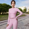 Anna-Kaci Active Women's Long Sleeve Seamless Compression Top for Workout and Activewear - 4 of 4