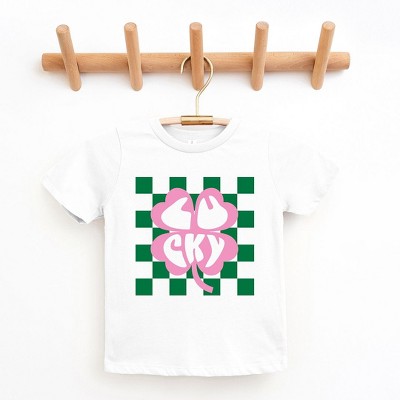 The Juniper Shop Lucky Clover Checkered Youth Short Sleeve Tee
