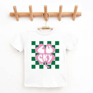 The Juniper Shop Lucky Clover Checkered Toddler Short Sleeve Tee - 1 of 3