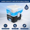 SereneLife Outdoor Portable Toilet - 20L Capacity - Extra Large Seat, Detachable Waste Tank, Hand Sprayer, and Flush - Moonwhite - 2 of 4