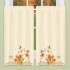 Collections Etc Embroidered Pumpkins Floral Café Kitchen Curtains - 2 of 3