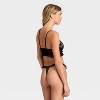 Women's Velvet & Mesh Pleated Lingerie Set - Auden™ - 2 of 4