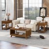 NicBex Modern Rectangular Wood Coffee Table with Storage Shelf,End Table with Solid Wood Legs,Center Table for Living Room - 3 of 4