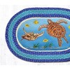 Earth Rugs Sea Turtle Oval Jute Tread – 20"x30" Handcrafted Coastal Home Accent - 3 of 3