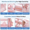 Hachikiko 12x12x6 Approved Clear Stadium Tote Bag, See Through Crossbody with Leather Pendant, Multi-Pocket Organizer - 4 of 4