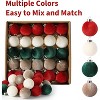25 Pack Christmas Tree Decorations,2.36 Inch (6 cm) Velvet Ball Ornaments Shatterproof Plastic Decorations for Xmas Tree Home Holiday Party Christmas - 2 of 4