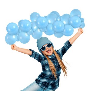 Treasures Gifted Light Blue Balloons - 5 Inch Latex Balloons - 100 Pack - 1 of 1