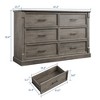 6-Drawer Farmhouse Dresser for Bedroom – Large Rustic Wood Chest with Metal Handles - 2 of 4