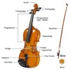 AZL1 Life Concept Orchestral String Instruments 4/4 Violin Beginner Outfit with Protective Case and Essential Accessories, Brown, 31.5"*10.24"*5.12" - 4 of 4