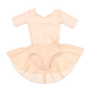 Leveret Girls Elbow Sleeve Skirt Leotard - 1 of 4