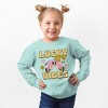 The Juniper Shop Lucky Vibes Cartoon Rainbow Toddler Graphic Sweatshirt - 2 of 3