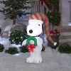 Peanuts Christmas Airblown Inflatable Snoopy with Wreath, 3.5 ft Tall, White - 2 of 4